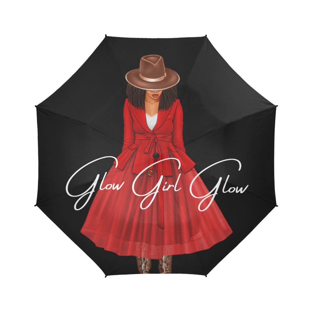 Umbrella - Glow Girl Glow - Red and Black