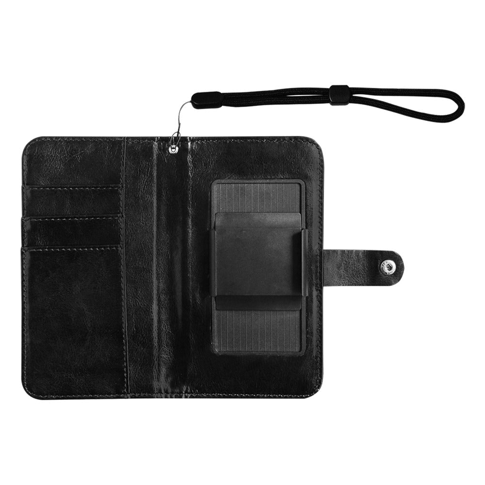 Cell Phone Wallet - Minding My Business - Red and Black