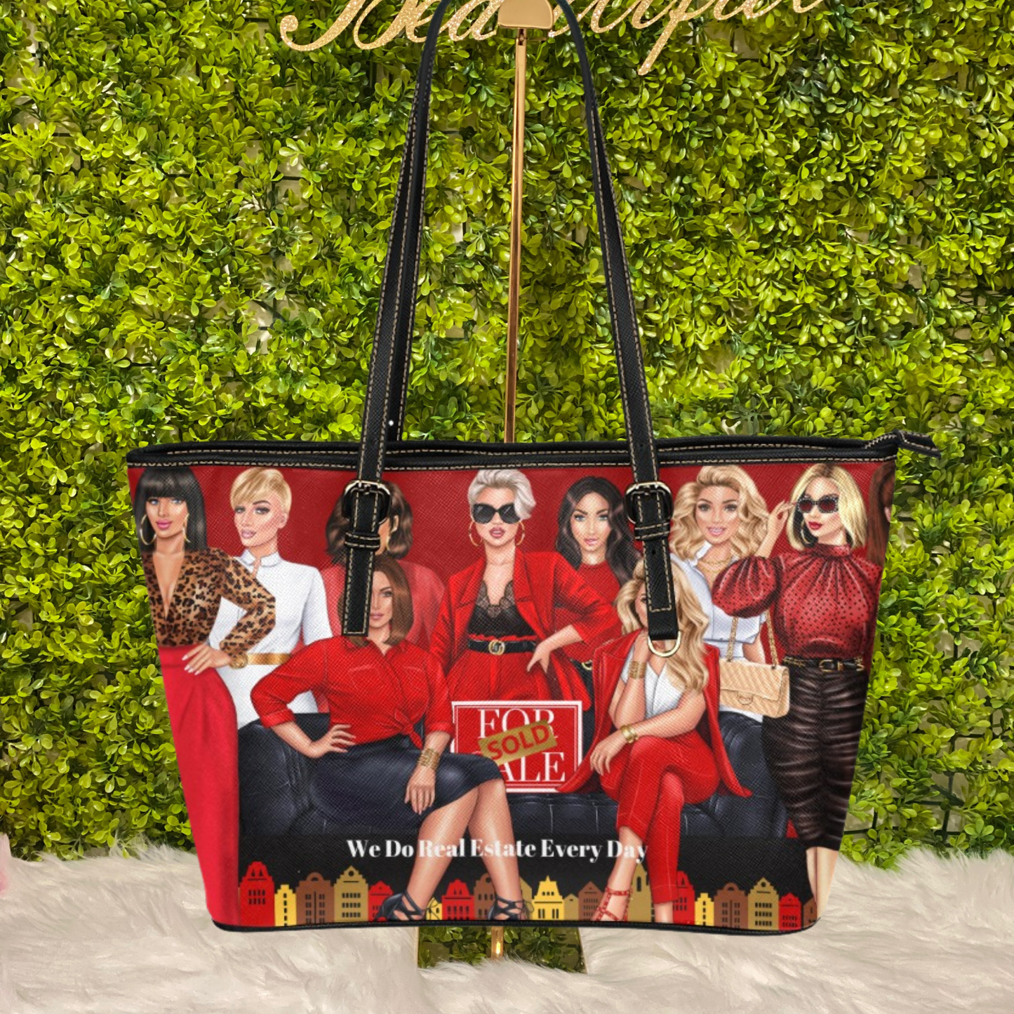 Real Estate Inspired Tote - Red II