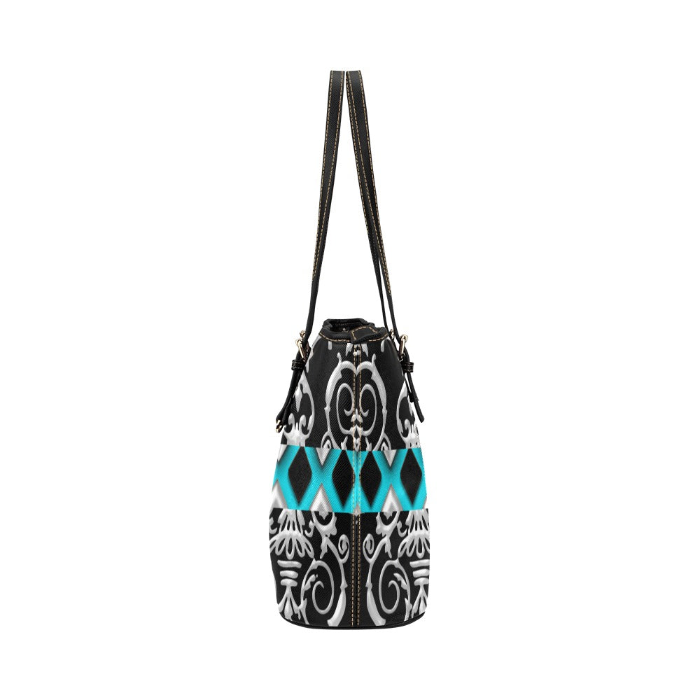 Tote - Mom and Me - Turquoise and  Black