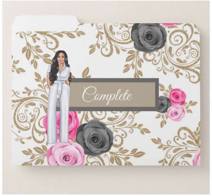 File Folders - Pink Floral