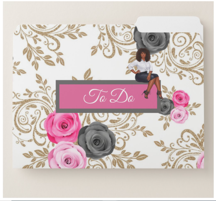 File Folders - Pink Floral