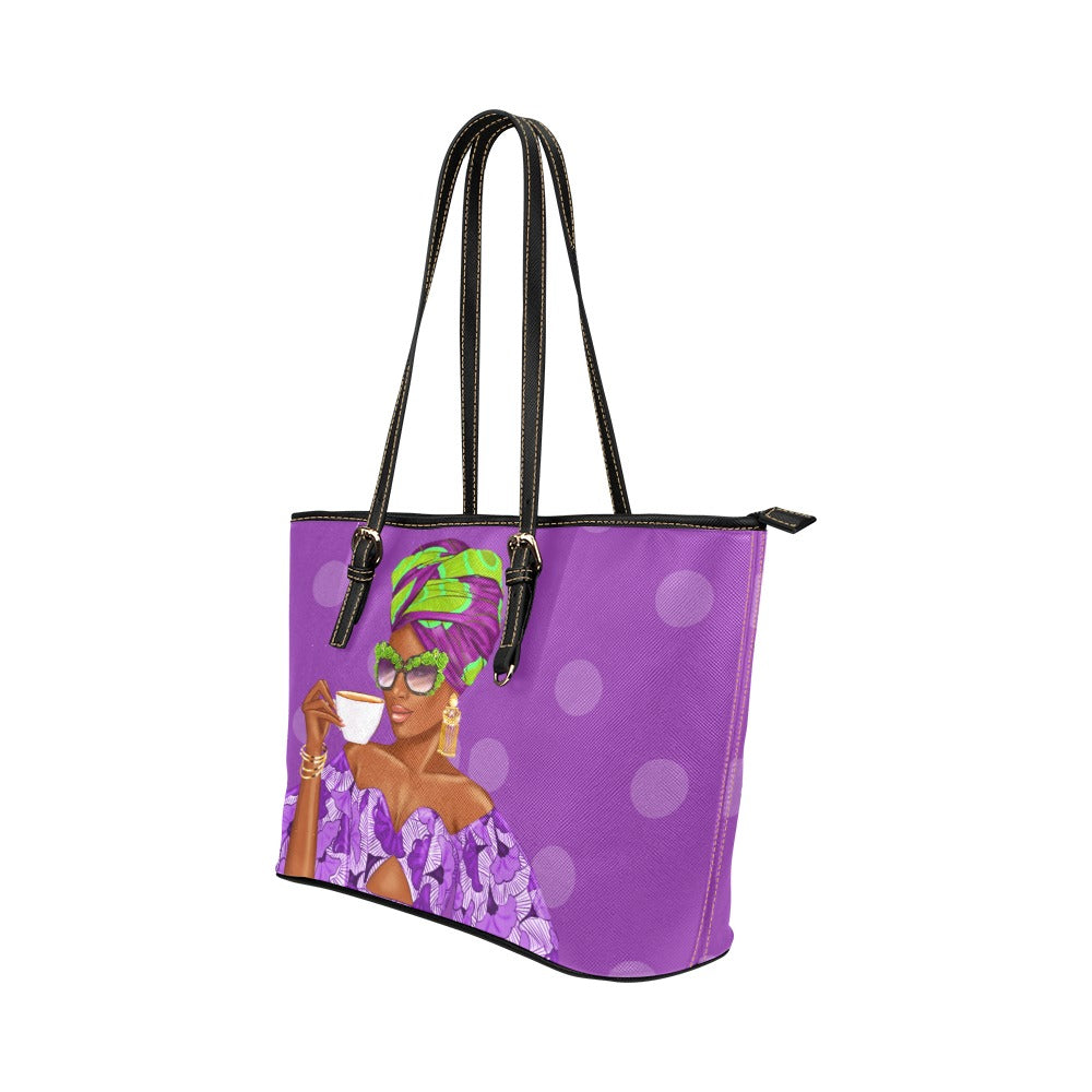 Tote - Purple Polka Dot Diva