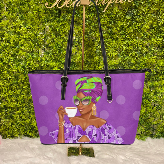 Tote - Purple Polka Dot Diva